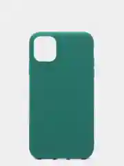 Зеленый чехол для iPhone (Айфон) 11 силиконовый, синий