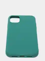 Зеленый чехол для iPhone (Айфон) 11 силиконовый, синий