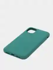 Зеленый чехол для iPhone (Айфон) 11 силиконовый, синий