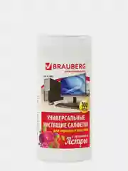 Салфетки для экранов всех типов и пластика BRAUBERG с ароматом "АСТРА"