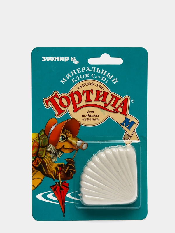 Минеральный блок для водяных черепах "Тортила", Кальций + D3, 30 г