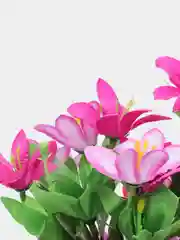Искусственные цветы. Колокольчики (двухцветный букет). Высота: 35 см. D цветка: до 5 см