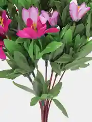Искусственные цветы. Колокольчики (двухцветный букет). Высота: 35 см. D цветка: до 5 см