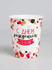 Алый стаканы бумажные на день рождение, гендер пати, 10 шт. Чебурашка, Бэтмен, Гравити Фолз