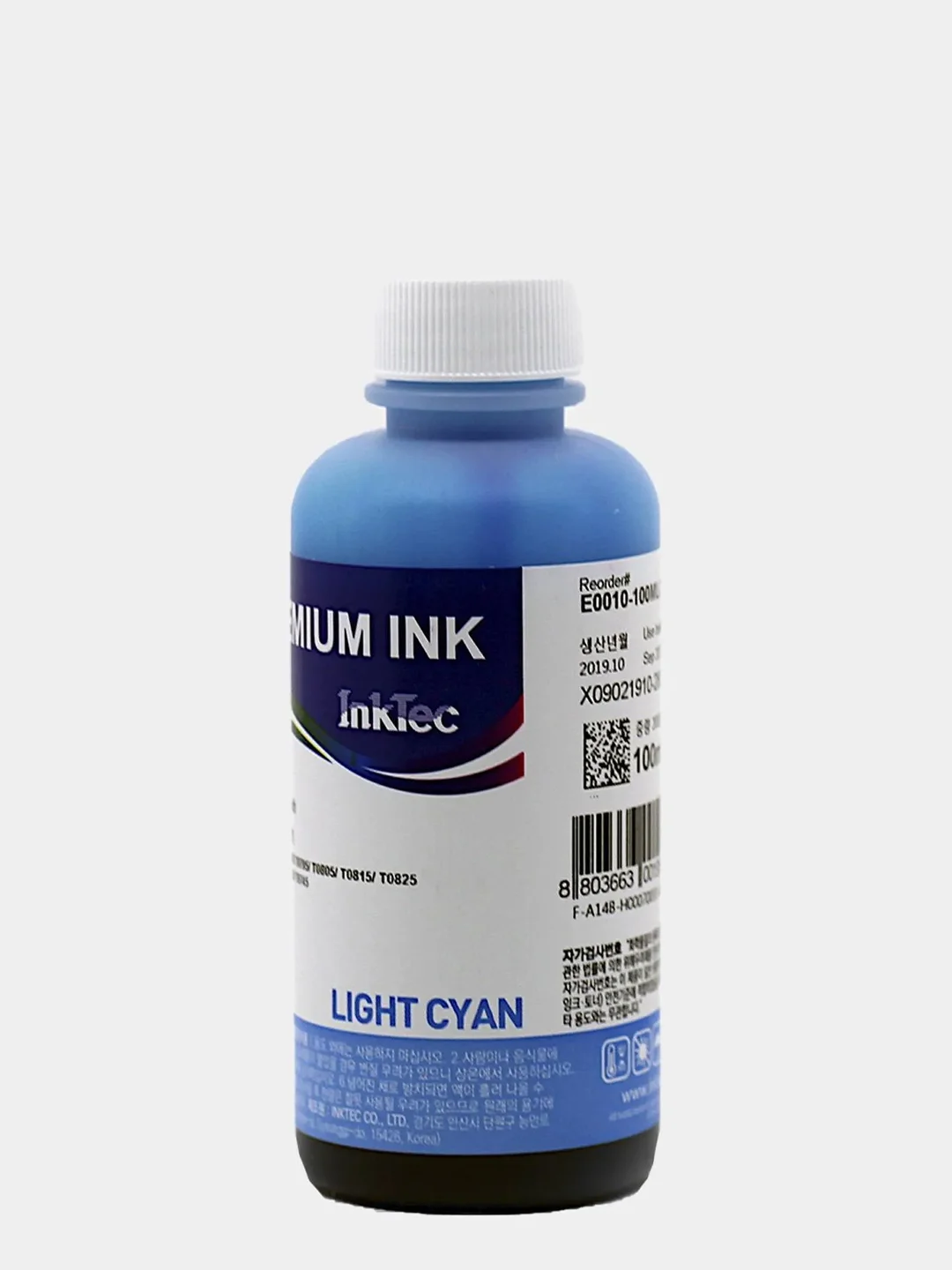 Светло-синий чернила Премиум InkTec E0010 (T0821-T0826) по 100мл для Epson L100/L805/R290/T50/P50 и др