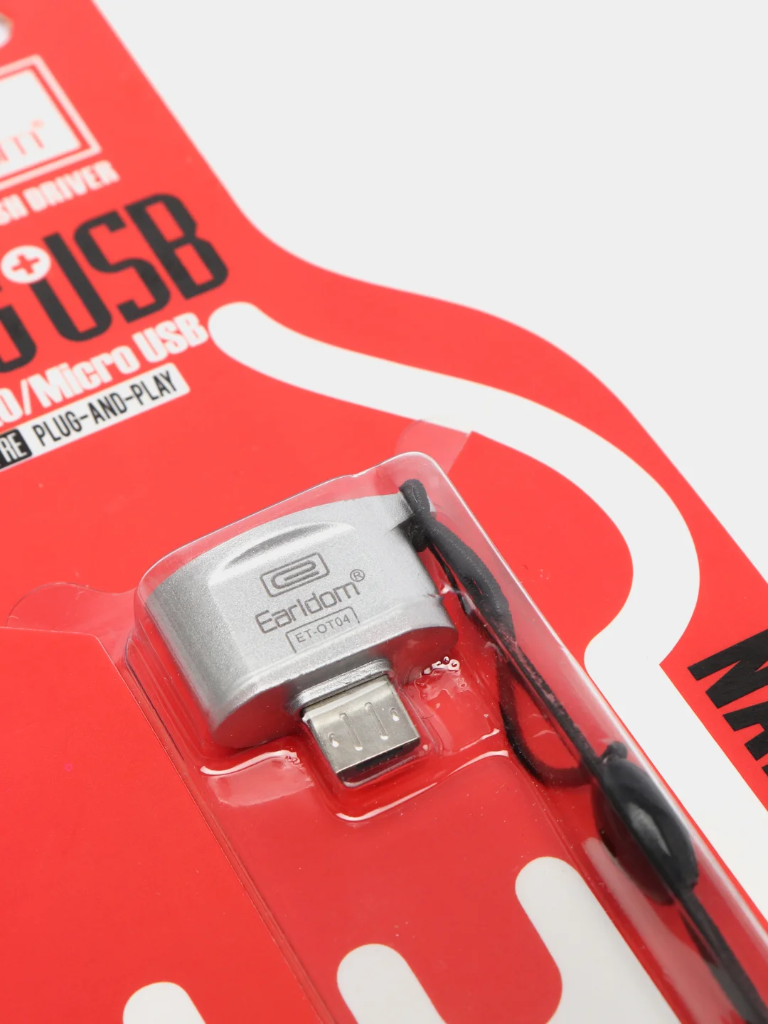 Переходник USB 2.0 - microUSB, RA-OTG, серебристый