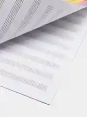 Синий тетрадь для нот / нотная, 12 листов, А4 вертикальная, музыкальная школа