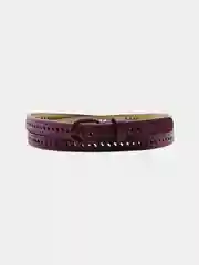 Бордовый ремень тонкий узкий