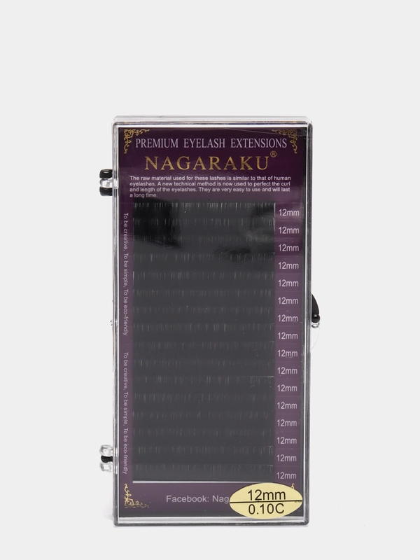 Ресницы для наращивания Nagaraku, изгиб C, 0.10, 0.12