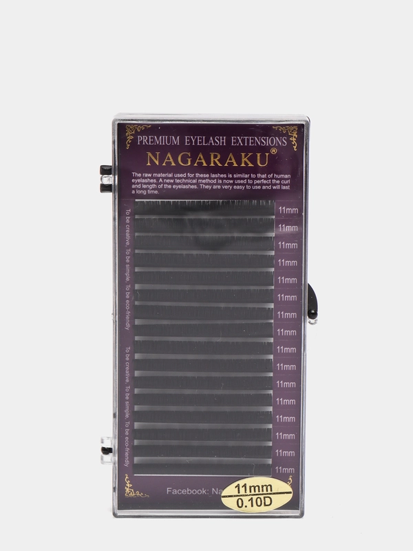 Ресницы для наращивания Nagaraku изгиб D, 0.10, 0.12
