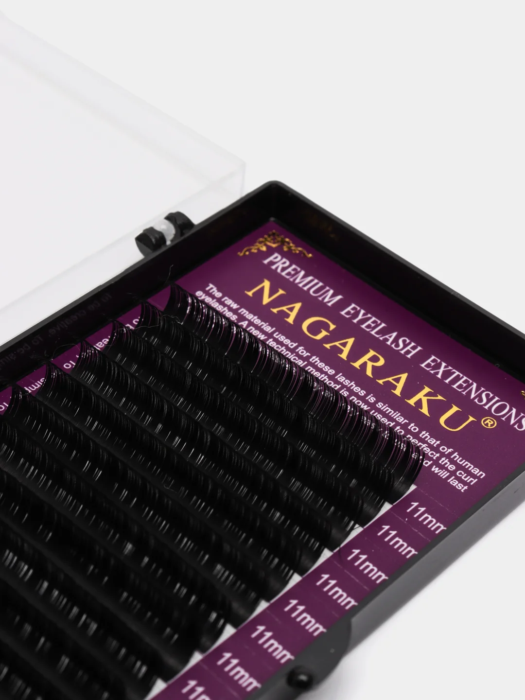 Ресницы для наращивания Nagaraku изгиб D, 0.10, 0.12