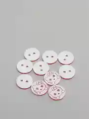 Красный пуговицы декоративные "Hello kitty", пластиковые