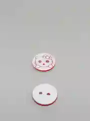 Красный пуговицы декоративные "Hello kitty", пластиковые