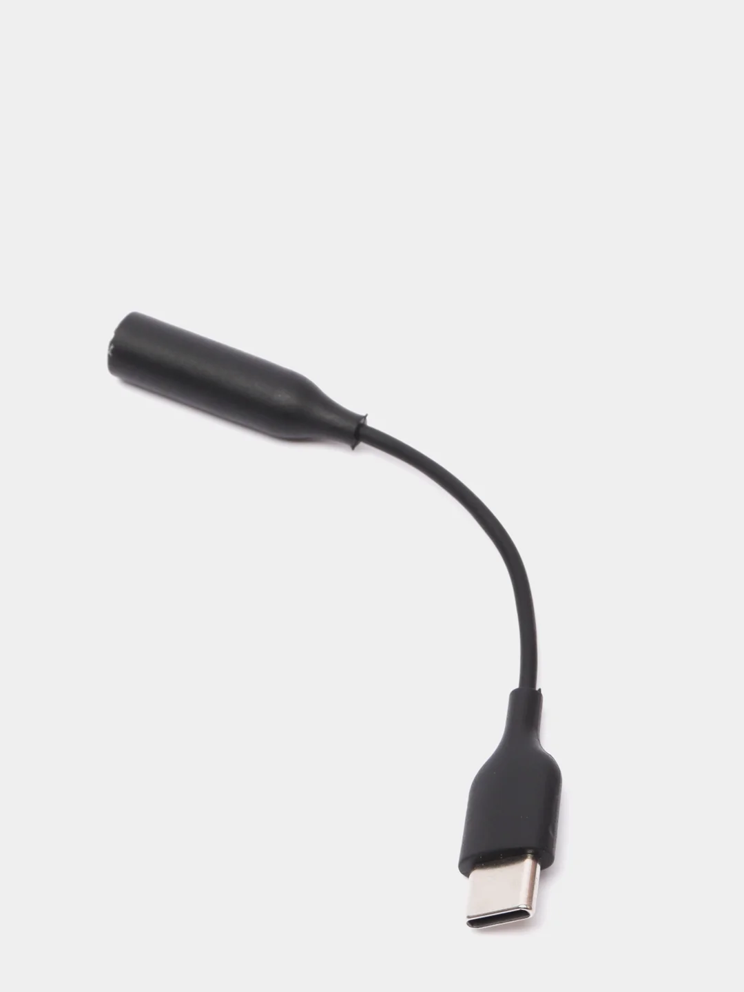 Черный адаптер аудио-переходник Type-C - 3.5mm jack