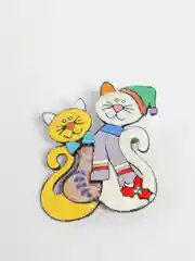 Лимонный брошь "Коты"