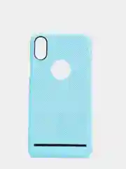 Голубой iphone  X / XS чехол пластиковый с перфорацией