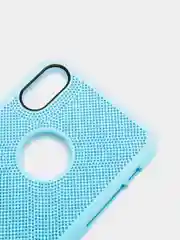 Голубой iphone  X / XS чехол пластиковый с перфорацией