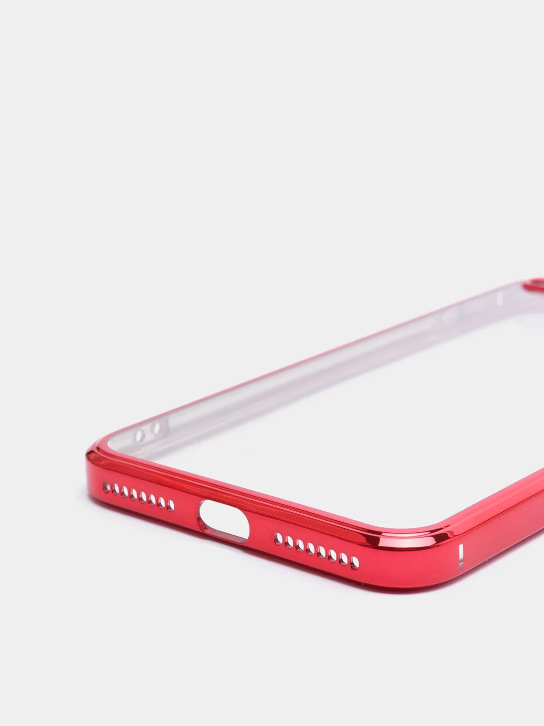 Красный чехол для iPhone 7, 8, SE, X, XS, XR, 11 Pro Max, 12 Mini, Pro Max, с гальваническим покрытием