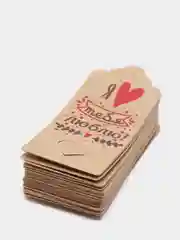 Бирка крафт, 50 шт, "Я тебя люблю"