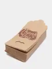 Бирка крафт, 50шт, "Thank You"