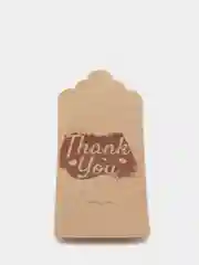 Бирка крафт, 50шт, "Thank You"