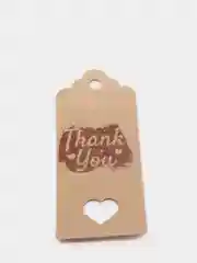 Бирка крафт, 50шт, "Thank You"
