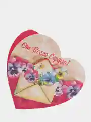 Фуксия открытка-валентинка "От всего сердца!", двойного сложения, 10 х 10см, 8 разных видов