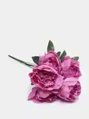 Фиолетовый искусственные цветы, пионы крупные, букет