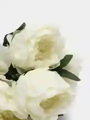 Белый искусственные цветы, пионы крупные, букет