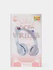 Розовый наушники беспроводные, Bluetooth, с кошачьими светящимися ушками, Cat Ear P47 M
