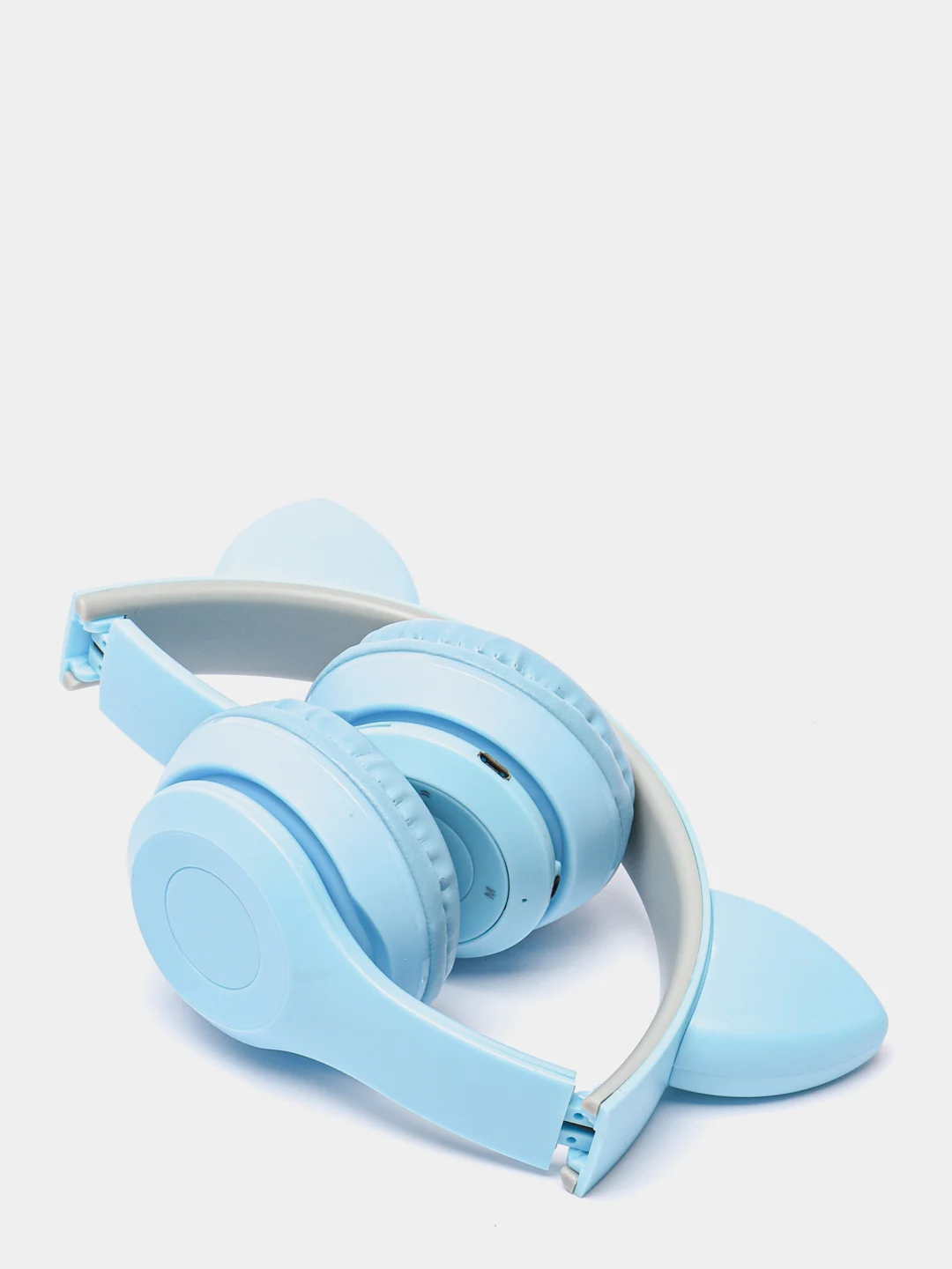 Небесно-голубой наушники беспроводные, Bluetooth, с кошачьими светящимися ушками, Cat Ear P47 M