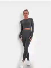 Розовый спортивный костюм для фитеса и йоги женский