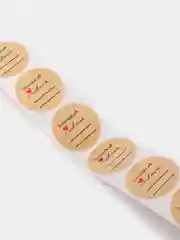 Светло-жёлтый наклейки спасибо, хендмейд, Handmade, Thank You, Thanks (набор из 20 шт) ручная работа
