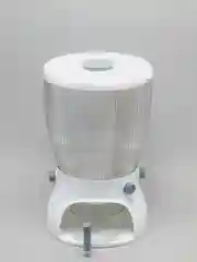 Белый контейнер пищевой для круп, вращающийся