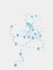 Небесно-голубой бусины на нитке для декора, 1,2 метра, 14 цветов