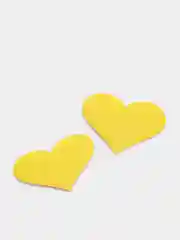 Золотой патч с блестками "Сердце", 3,5 х 2,5 см, 2 штуки