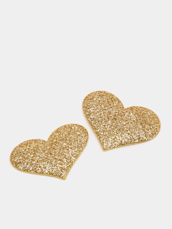 Патч с блестками "Сердце", 3,5 х 2,5 см, 2 штуки