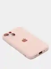 Коралловый меланж чехол на iPhone 11, 13, 12, XR, Pro, Max, Mini, бархатный