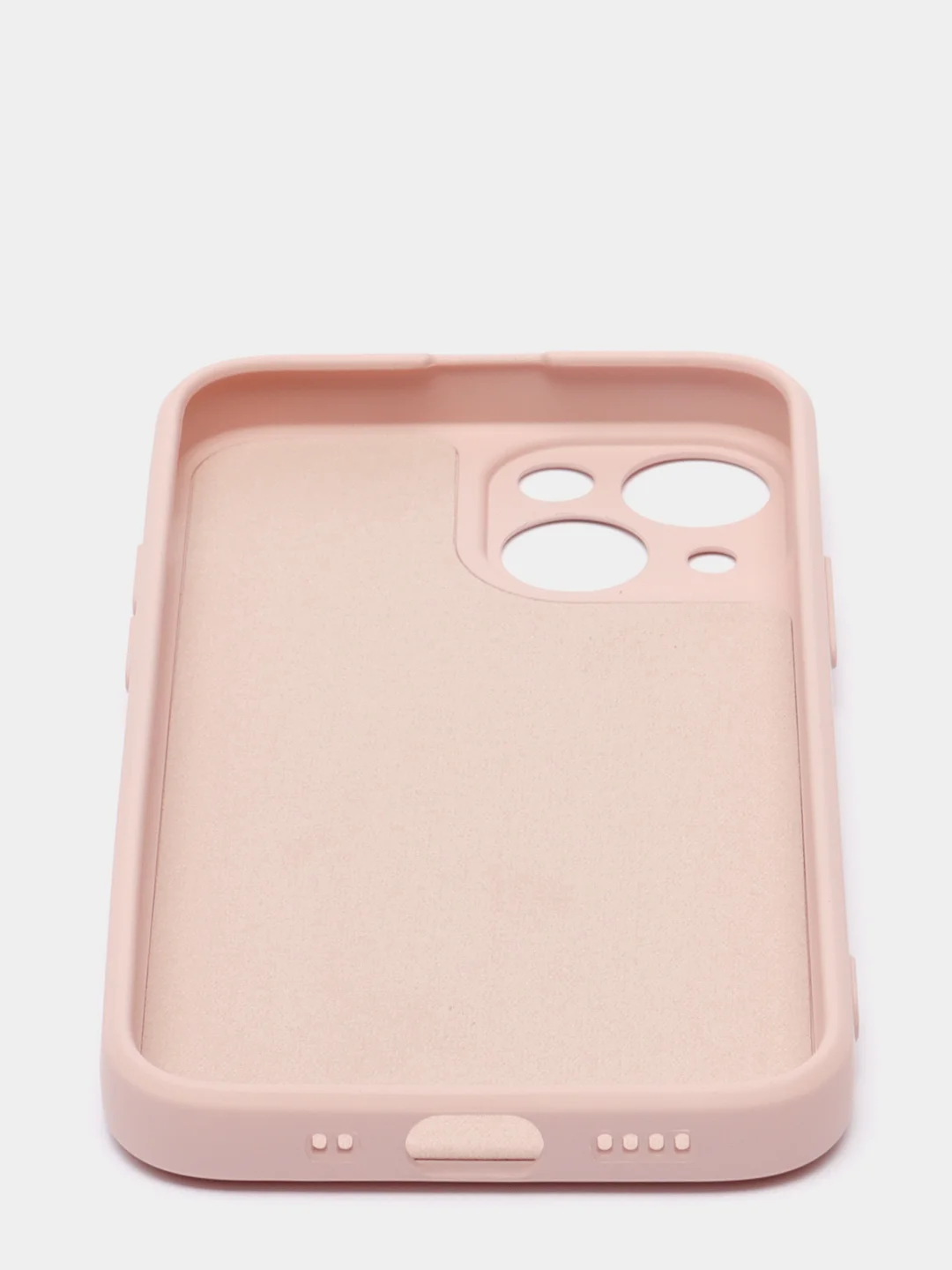 Коралловый меланж чехол на iPhone 11, 13, 12, XR, Pro, Max, Mini, бархатный
