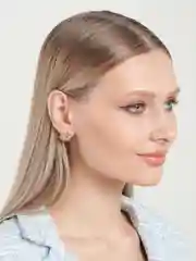Желтый серьги с цирконами