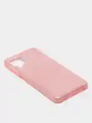 Розовый чехол  для Samsung Galaxy A22 / M32/M22  силиконовый с блестками Противоударный чехол
