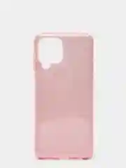Розовый чехол  для Samsung Galaxy A22 / M32/M22  силиконовый с блестками Противоударный чехол