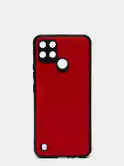 Красный чехол REALME C21Y силиконовый, имитация кожи