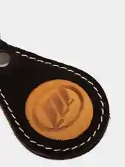 Брелок для ключа кожаный, трёхслойный, с логотипом