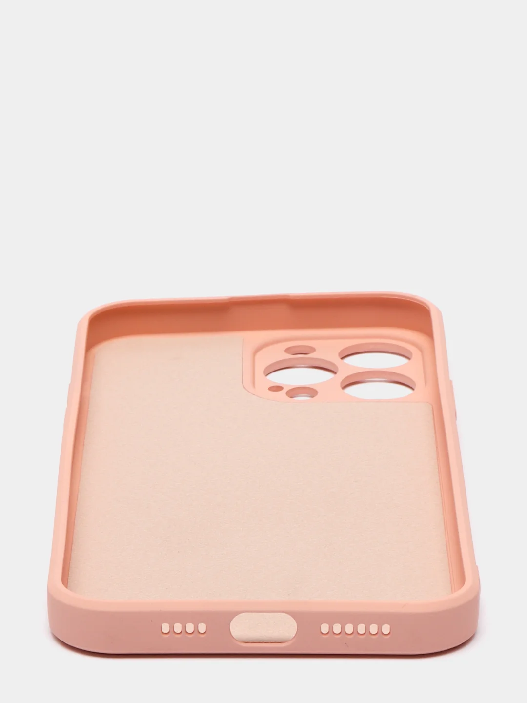 Коралловый меланж чехол на iPhone 11, 13, 12, XR, Pro, Max, Mini, бархатный