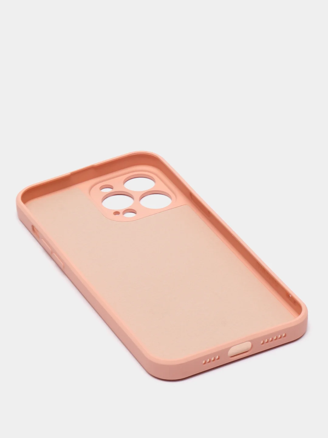 Коралловый меланж чехол на iPhone 11, 13, 12, XR, Pro, Max, Mini, бархатный