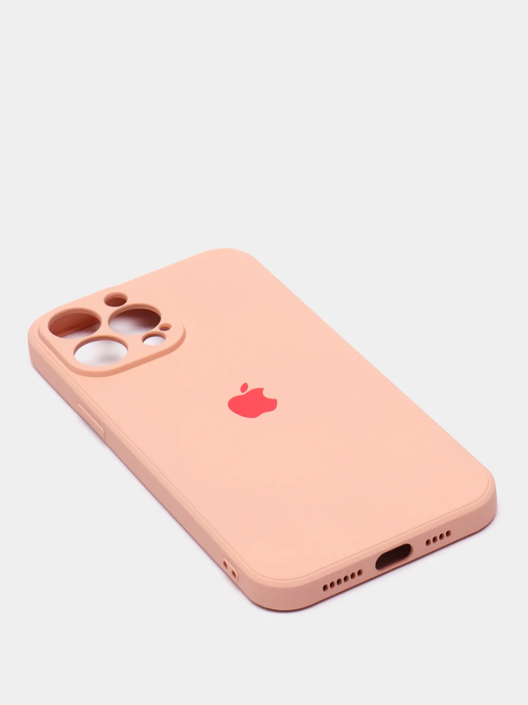 Коралловый меланж чехол на iPhone 11, 13, 12, XR, Pro, Max, Mini, бархатный