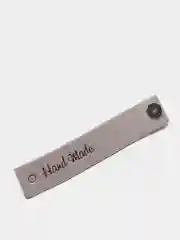 Серый бирка с кнопкой Hand made для вязанных изделий. Для рукаделия