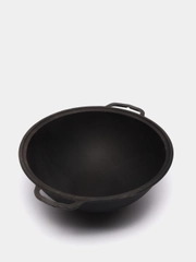 Казан азиатский чугунный WOK, с крышкой-сковородой, 8 л, премиум набор