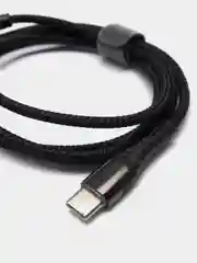 Черный кабель для зарядки 3A и передачи данных Micro-USB, Type - C